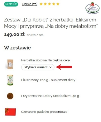 Zestaw ,,Dla Kobiet" z herbatką, Eliksirem Mocy i przyprawą ,,Na dobry metabolizm'' Zrzut_ekranu_11-12-2025_11822_www.canva.com