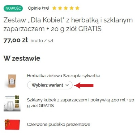 Zestaw ,,Dla Kobiet" z herbatką i szklanym zaparzaczem + 20 g ziół GRATIS Zrzut_ekranu_11-12-2025_8236_www.canva.com