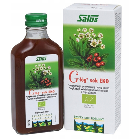 Głóg sok EKO, 200 ml - Salus