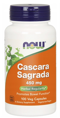 Cascara Sagrada 450 mg, 100 kaps. - NOW Foods