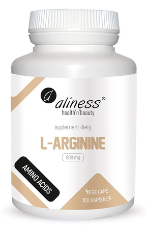 L-arginine 800 mg, 100 kaps. vege - Aliness