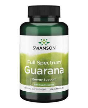 Guarana 500 mg, 100 kaps. - Swanson