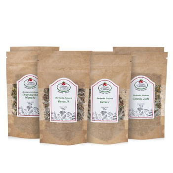 Zestaw WSPARCIE OCZYSZCZANIA ORGANIZMU mały - 8 herbat - Program  D4