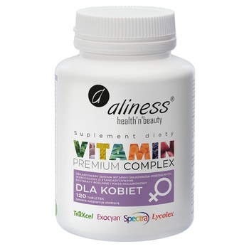 Vitamin Premium Complex dla Kobiet, 120 tabl. - Aliness