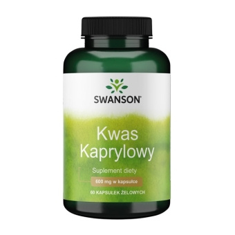 Kwas Kaprylowy 600 mg, 60 kaps. - Swanson