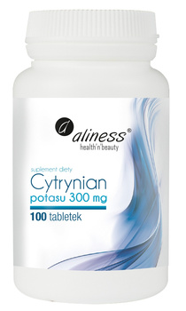 Cytrynian Potasu 300 mg, 100 tabl. vege - Aliness