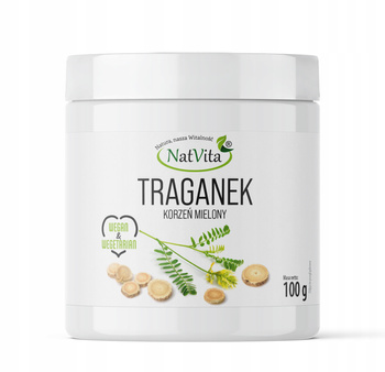 Traganek korzeń mielony, 100 g - NatVita