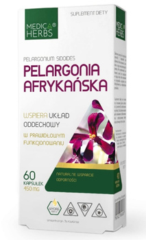Pelargonia Afrykańska 450 mg, 60 kaps. - Medica Herbs