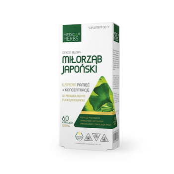 Miłorząb Japoński 120 mg, 60 kaps. - Medica Herbs