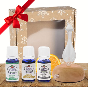 Dyfuzor + 3 olejki - cytrynowy, cubeba i ,,Zdrowa Zima” 10 ml - z możliwością personalizacji olejków