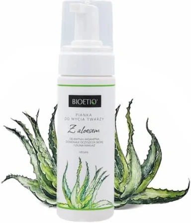 Pianka do mycia twarzy z aloesem, 150 ml - Bioetiq