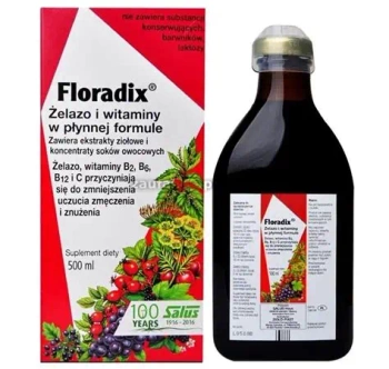 Żelazo i witaminy w płynnej formule, 500 ml - Floradix