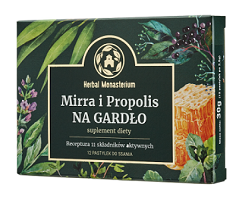 Mirra i Propolis na Gardło w pastylkach, 12 szt. - Herbal Monasterium