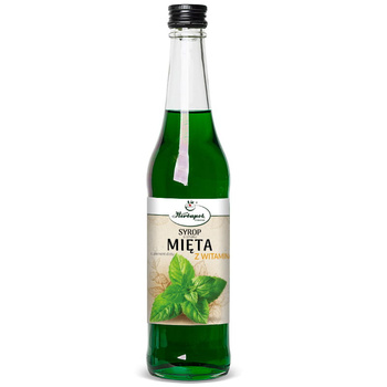 Syrop o smaku Mięty, z Witaminą C, 480 ml - Herbapol