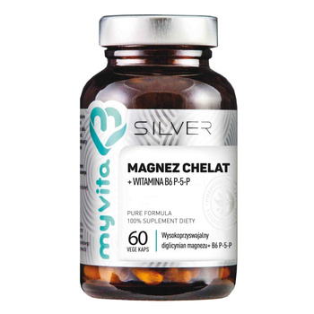 Silver Pure, Magnez Chelat + B6, 60 kaps. vege - MyVita