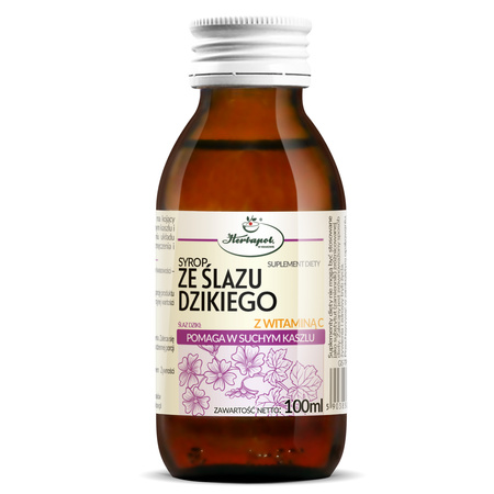 Syrop ze Ślazu Dzikiego z Witaminą C, 100 ml - Herbapol