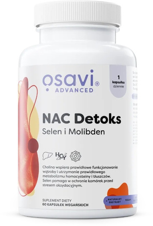 NAC Detoks, Selen i Molibden, 60 kaps. vege - Osavi