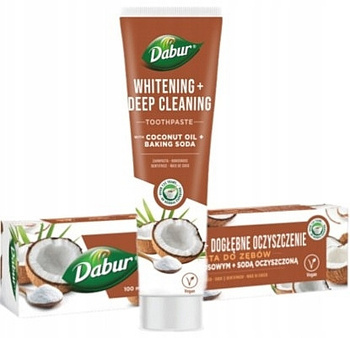 Pasta do zębów z olejem kokosowym i sodą oczyszczoną, 100 ml - Dabur