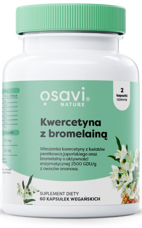 Osavi Kwercetyna z Bromelainą 60 vegan kapsułek