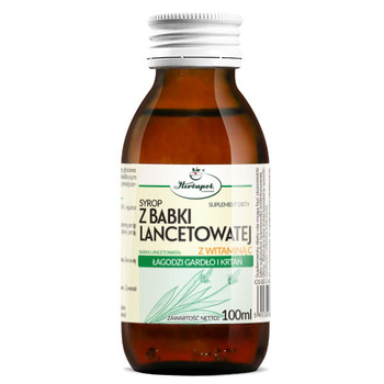 Syrop z Babki Lancetowatej z Witaminą C, 100 ml - Herbapol