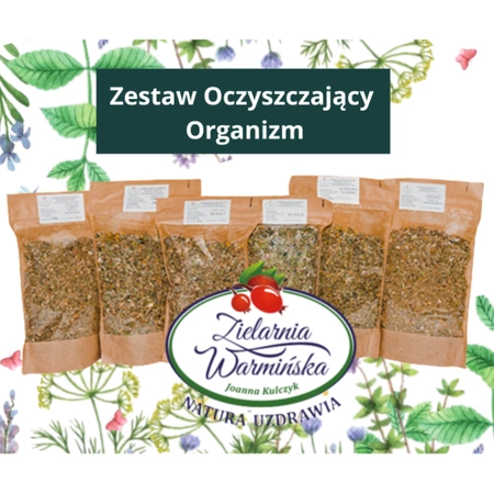 Zestaw OCZYSZCZAJĄCY ORGANIZM duży - 6 herbat - ZIOŁOWY DETOX - oczyszczanie z toksyn ziołami - Program D6