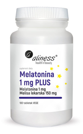 Melatonina 1 mg PLUS, 100 tabl. vege - Aliness