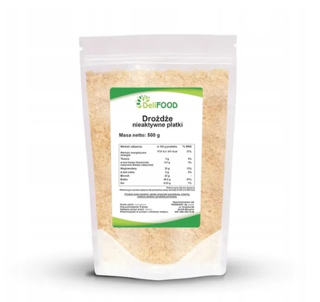 Drożdże, Nieaktywne Płatki, 500 g - DeliFOOD