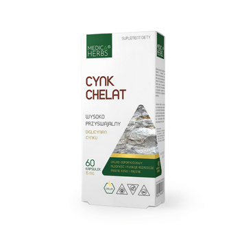 Cynk Chelat 15 mg, 60 kaps. - Medica Herbs