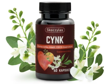 Cynk 3 formy cynku, miedź, EGCG, kwercetyna, 60 kaps. vege - Skoczylas