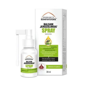 Balsam Jerozolimski na Gardło, spray, 30 ml - Produkty Bonifraterskie