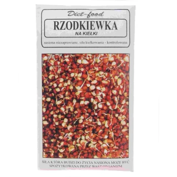 Nasiona na kiełki Rzodkiewka, 80 g - Diet-Food