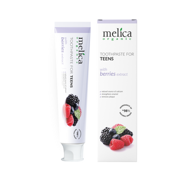 Jagodowa pasta do zębów dla nastolatków, 100 ml - Melica Organic