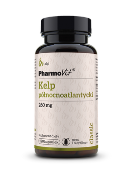 Kelp północnoatlantycki 260 mg, 120 kaps. - Pharmovit