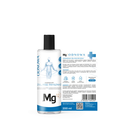 Magnezowy żel pod prysznic Odnowa, 200 ml - Mg12