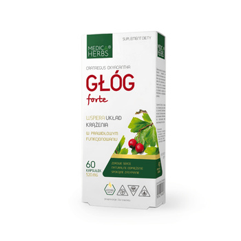 Głóg Forte 520 mg, 60 kaps. - Medica Herbs
