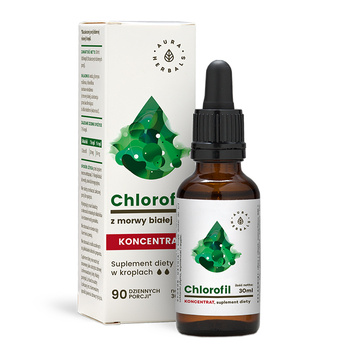 Chlorofil z Morwy Białej Koncentrat, 30 ml - Aura Herbals
