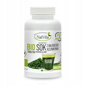 BIO Sok z młodego jęczmienia w tabletkach, 150 tabl. - NatVita