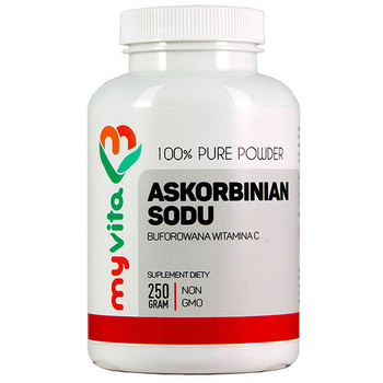 Askorbinian Sodu, buforowana Witamina C proszek, 250 g - MyVita
