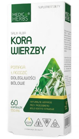 Kora Wierzby 550 mg, 60 kaps. - Medica Herbs 