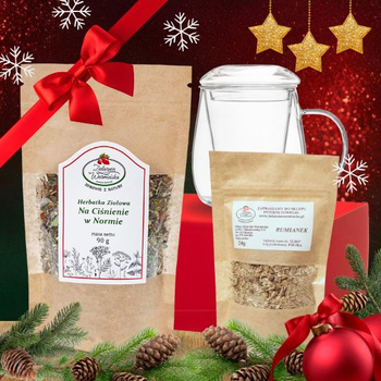 Zestaw Herbatka ziołowa ,,Na Ciśnienie w Normie" + kubek z zaparzaczem + 20 g ziół GRATIS