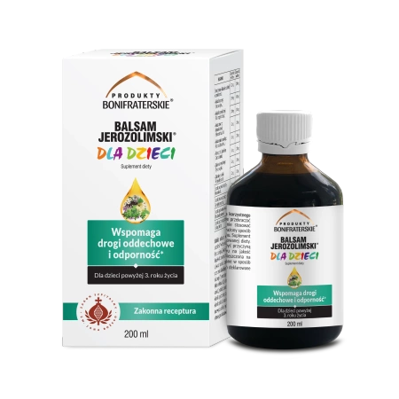 Balsam Jerozolimski na Gardło, dla Dzieci, 200 ml - Produkty Bonifraterskie