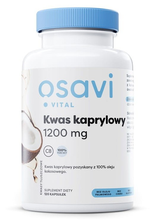 Kwas kaprylowy 1200 mg, 120 kaps. - Osavi