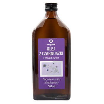 Olej z czarnuszki tłoczony na zimno, 500 ml - MyVita
