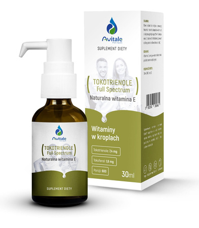 Avitale - Witamina E (Tokotrienole Full Spectrum), 30 ml - Aliness 