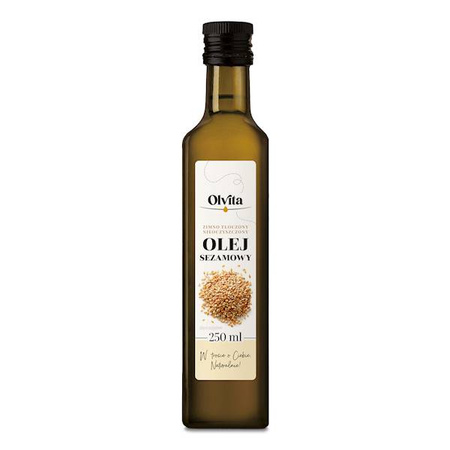 Olej sezamowy, tłoczony na zimno, 250 ml - OlVita