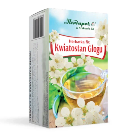 Herbatka Fix Kwiatostan Głogu w saszetkach, 20 szt. - Herbapol