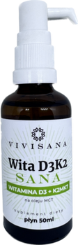 Witamina D3 + K2, 50 ml - Vivisana