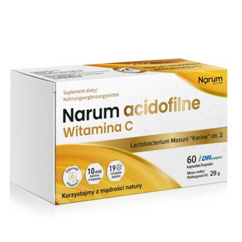 Narum Acidofilne Witamina C 200 mg, 60 kaps. vege - Narum