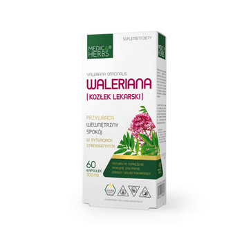 Waleriana (Kozłek Lekarski) 300 mg, 60 kaps. - Medica Herbs