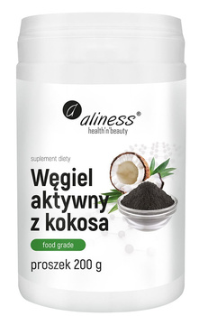 Węgiel Aktywny z Kokosa, 200 g - Aliness